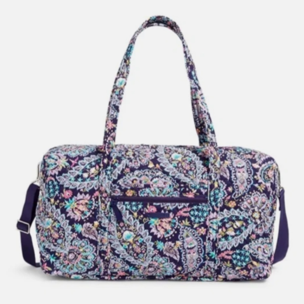 NWT Vera Bradley Lot of 2 Lay Flat Travel Duffel & Mask FRENCH PAISLEY